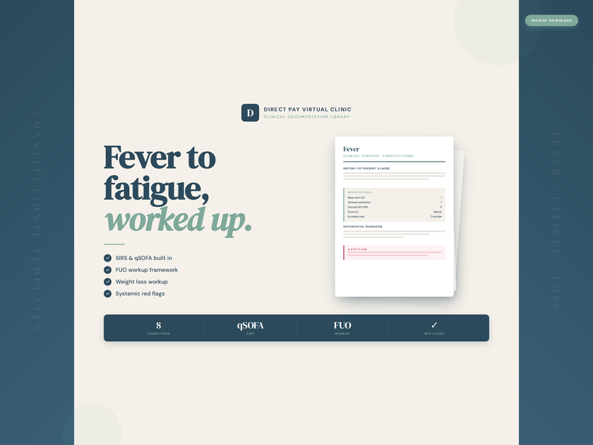 Website page for Direct Pay Virtual Clinic with a form and text on a light background