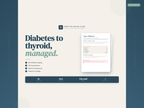 Website page for a direct pay virtual clinic with a focus on diabetes and thyroid management.