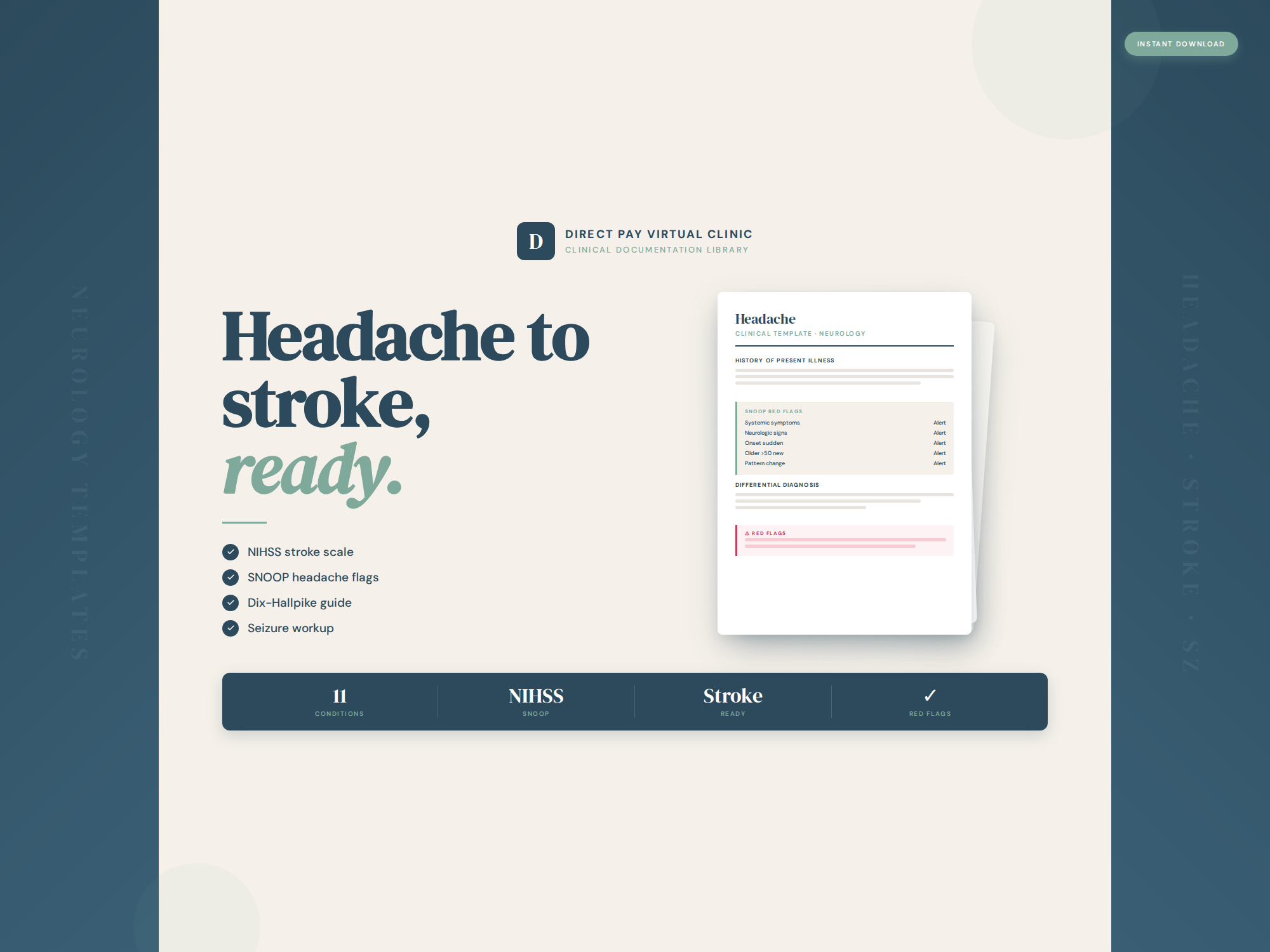 Website interface for a virtual clinic with text and form elements on a light background