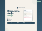 Website interface for a virtual clinic with text and form elements on a light background